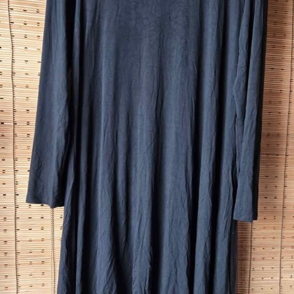 Old Navy Women's Black Long Sleeve Swing Dress Size Large Soft Casual Midi